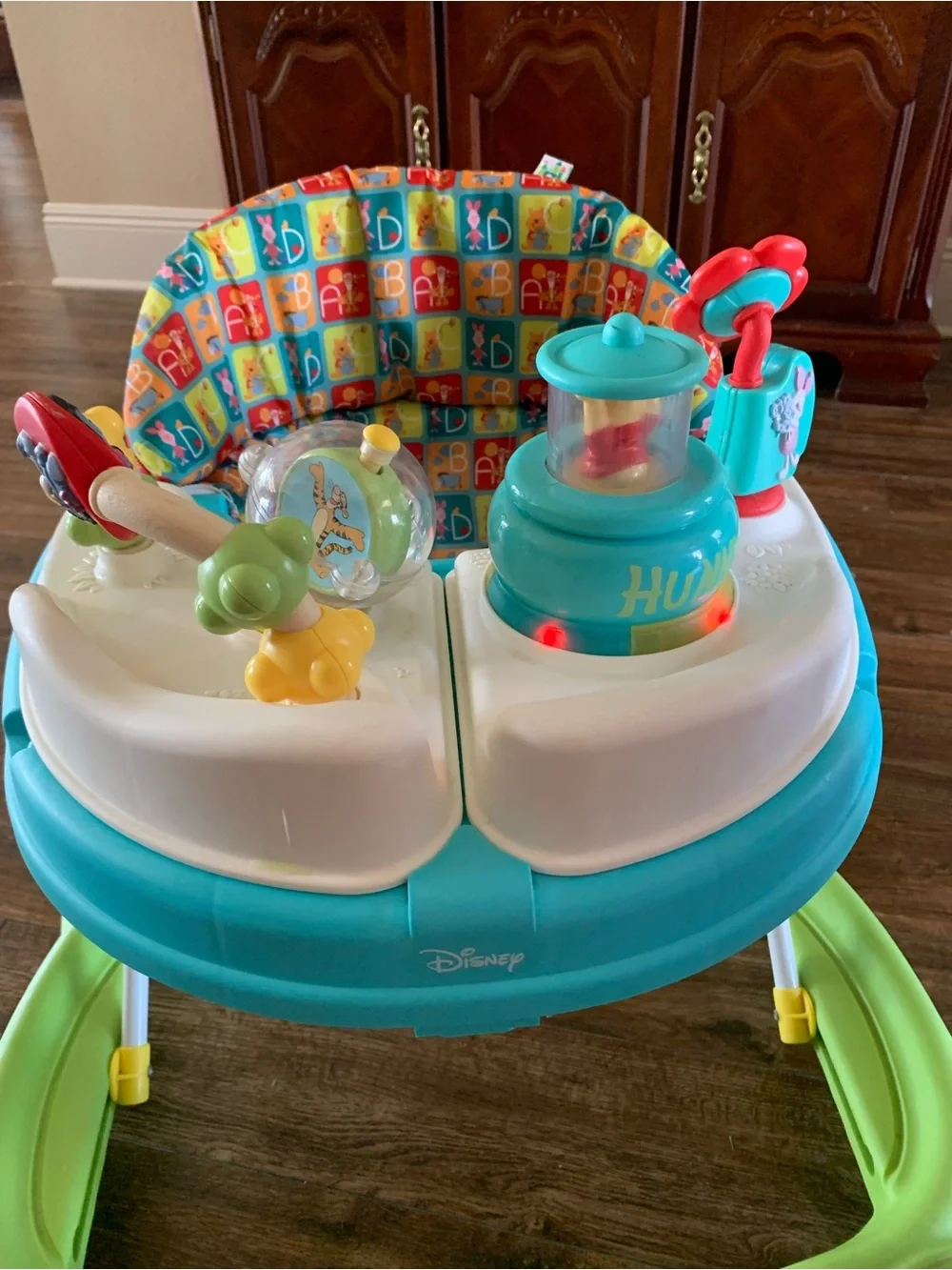 Disney Baby Walker in Teal, Green, Red and Yellow - Winnie the Pooh
